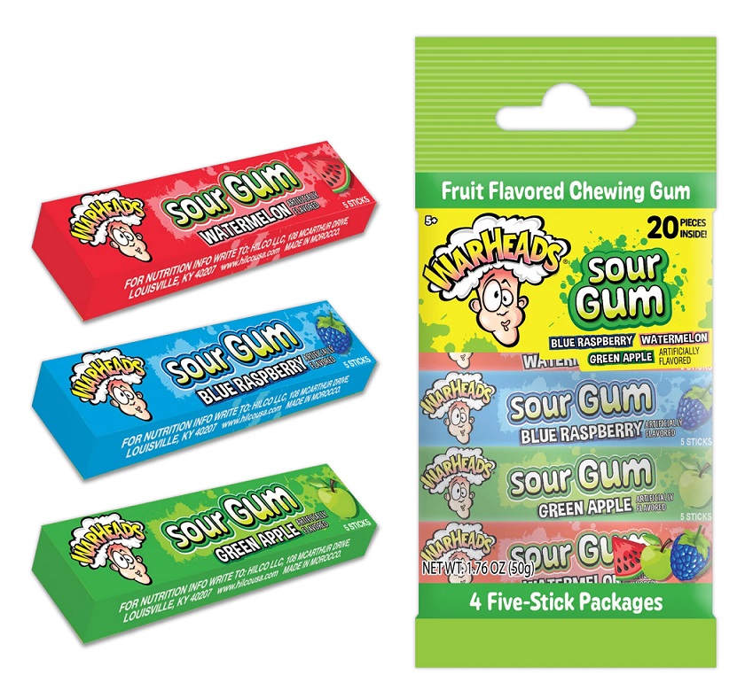 WARHEADS SOUR GUM 4PK