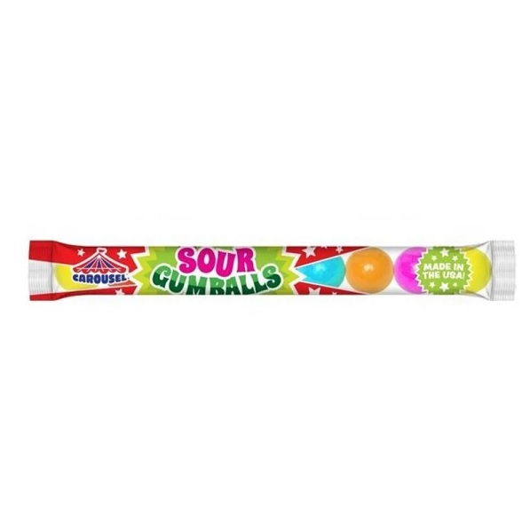 CAROUSEL 10 GUMBALL TUBE  SOUR