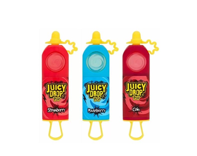 JUICY DROP POP STRAWBERRY, RASP, COLA
