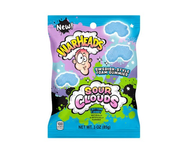 WARHEADS SOUR CLOUDS COTTON CANDY