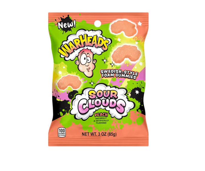 WARHEADS SOUR CLOUDS PEACH