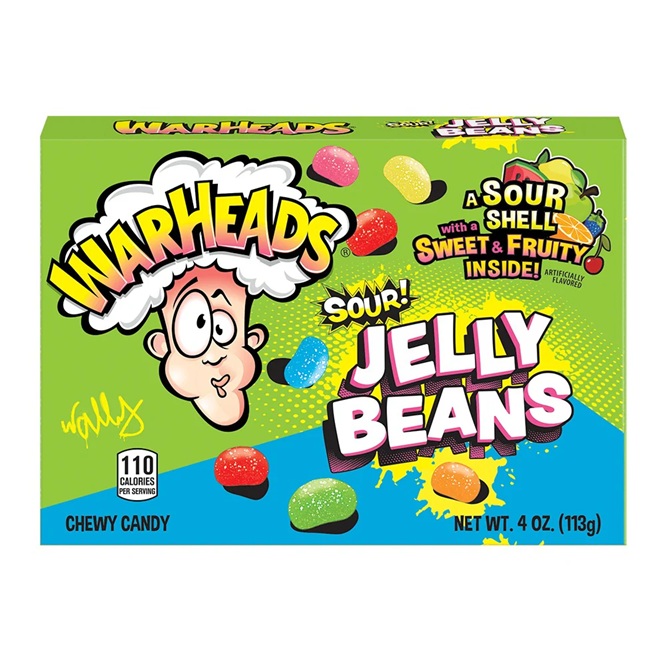 WARHEADS SOUR JELLY BEANS THEATER BOX